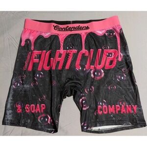 Contenders Fight Club Soap Co Boxer Briefs Mens L Pink Black Graphic New